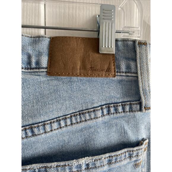 Madewell Womens 27 Light Wash Perfectly Vintage Straight Jean Raw Hem - Picture 7 of 8
